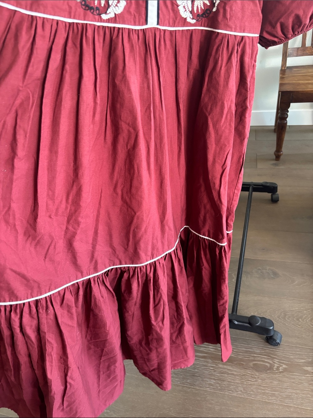 Anthropologie Embroidered Boho Maxi Dress Size M - Picture 6 of 11